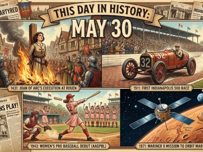 This day in history, May 30: From Joan of Arc's execution to the first