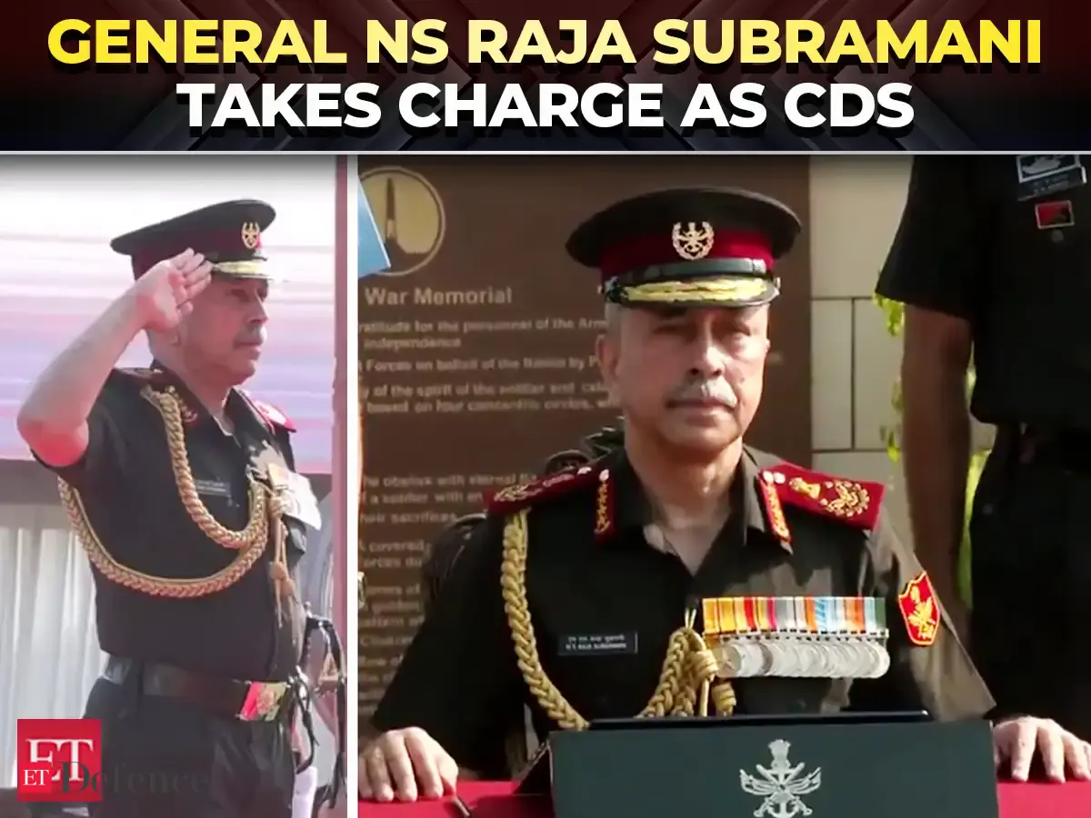 'Jointness, self-reliance key to India's security': General NS Raja Subramani takes charge as CDS
