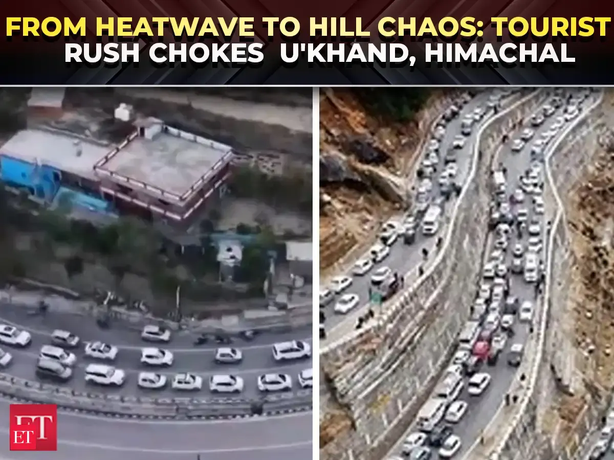 Heavy tourist rush leads Uttarakhand and Himachal roads choke amid severe heatwave