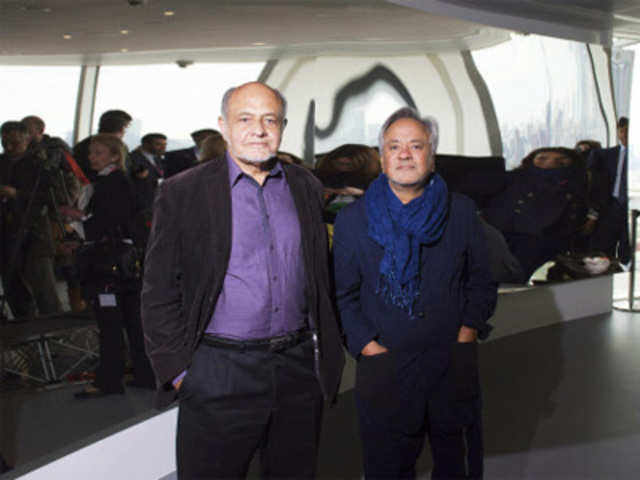 Designers of the ArcelorMittal Orbit, Cecil Balmond and Anish Kapoor