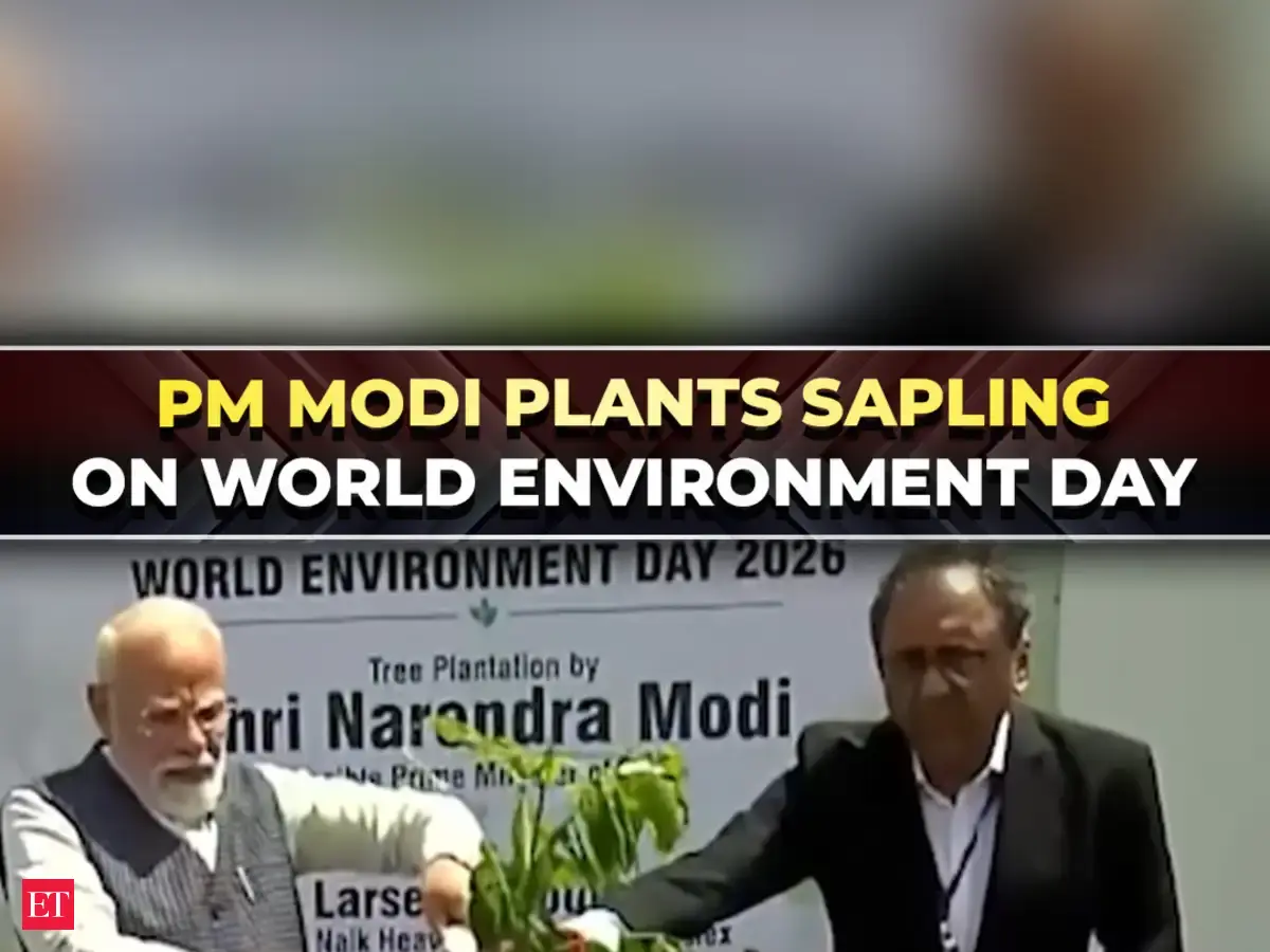 Gujarat: PM Modi plants sapling in Surat on World Environment Day