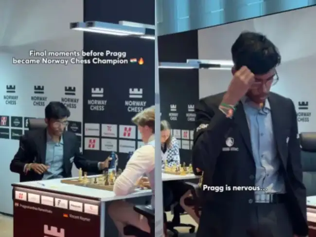 R Praggnanandhaa final moments before win