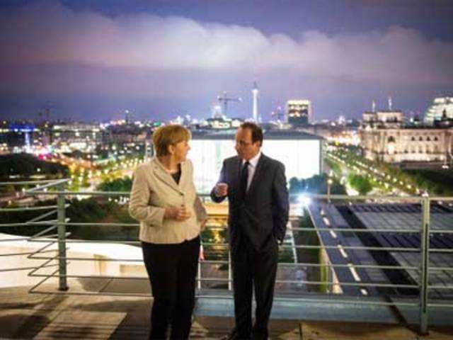 Merkel talks with new French President Francois Hollande