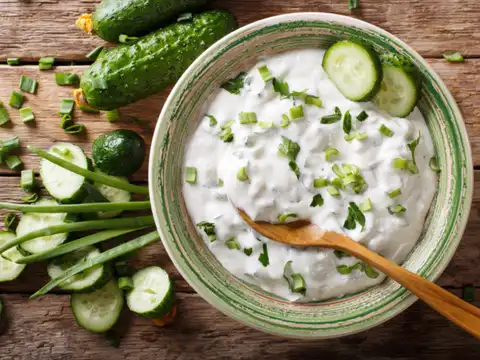 Cucumber and yoghurt bowl for a cooling summer meal