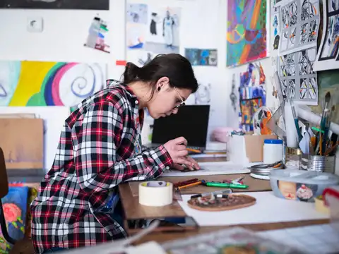 Produce art: Origami, paint or make something creative