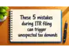 Salaried employees beware! These 5 mistakes during ITR filing can trigger unexpected tax demands