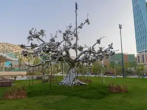 Riyadh Art reveals family tree by Indian artist Subodh Gupta in Riyadh&rsquo;s financial district
