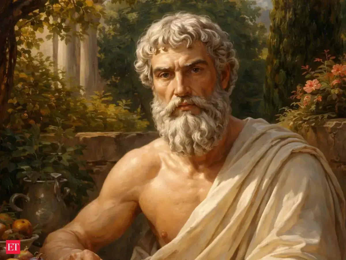 Quote of the day by Epicurus: 'Happiness is man's greatest...' Life lessons on inner peace, joy, laughter and human nature by renowned Greek philosopher