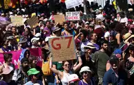 Thousands gather in Geneva to protest G7 as Trump, other leaders hold summit in nearby France