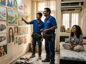 &lsquo;They did not just fix my AC&rsquo;: Delhi woman gets emotional after AC technicians stop their work to admire her paintings