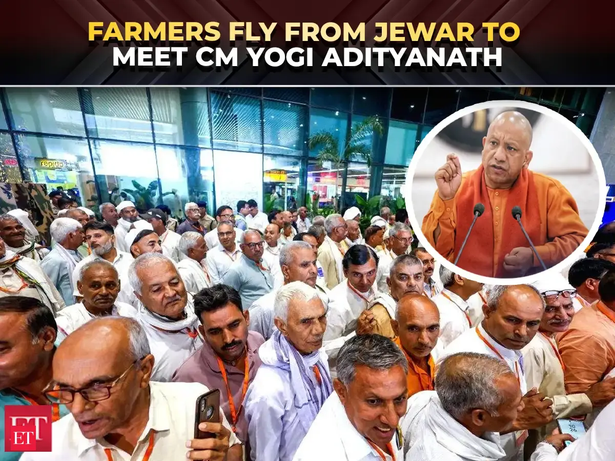 यूपी के सीएम योगी आदित्यनाथ के स्वागत के लिए किसान जेवर अंतरराष्ट्रीय हवाई अड्डे से लखनऊ के लिए उड़ान भर रहे हैं।