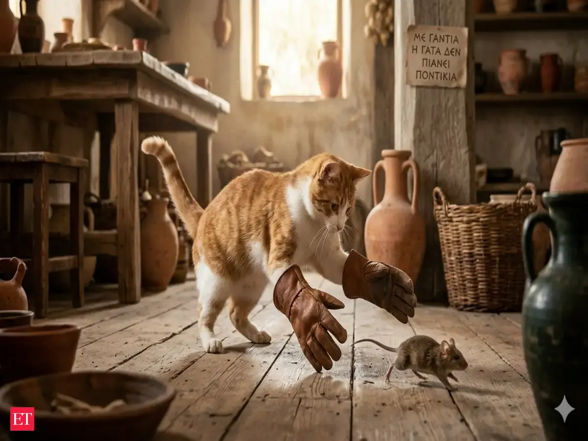 Greek proverb of the day: 'A cat with gloves never catches...' - motivational life lessons on taking action, courage, determination, effort, overcoming hesitation and how to turn goals into reality