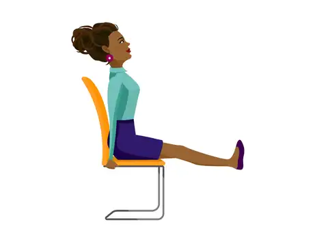 Seated staff pose (Chair dandasana)