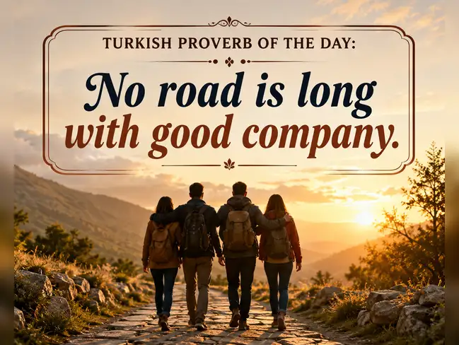 Turkish proverb on friendship and life journeys: Turkish Proverb of the ...