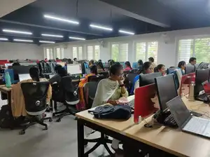 Women at work at Tech Bulls near Ongole.