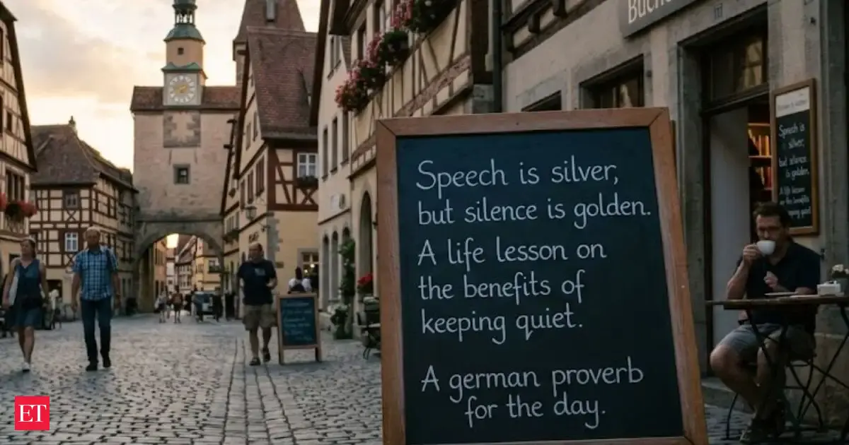 German Saying of the Day: "Speech is silver, but silence is golden". A life lesson on benefits of keeping quiet
