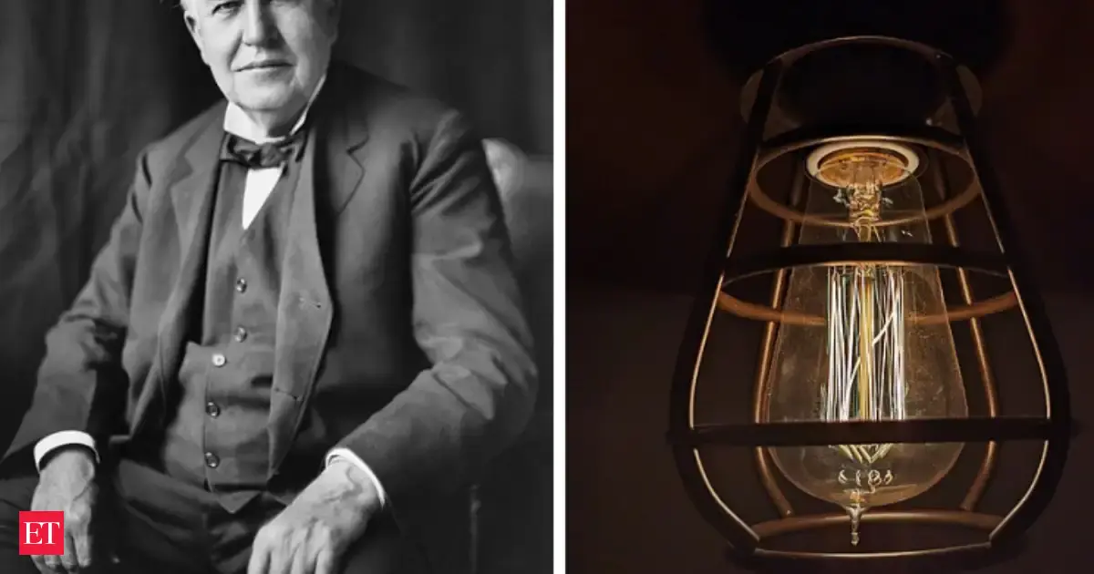 In 1879, an inventor kept a carbon-filament bulb glowing for hours, and ...
