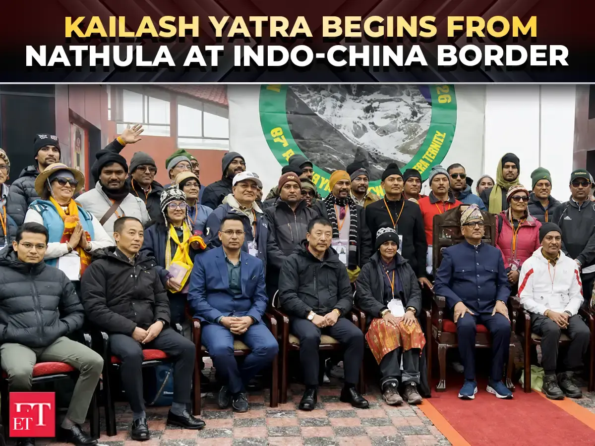 India-China border: First Kailash Mansarovar Yatra batch flagged off from Nathula in Sikkim