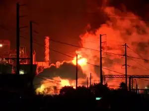 Fiery inferno engulfs Chevron refinery in California overnight | Credit: X/ReutersBiz