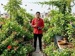 500 plants, 100 birds, 25 butterfly species: At 23, Delhi boy turns home terrace into lush urban forest. How a childhood love for birdwatching sparked a mission to protect urban wildlife