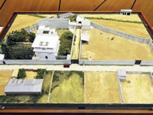 Model of the Abbottabad compund where Osama bin Laden was killed