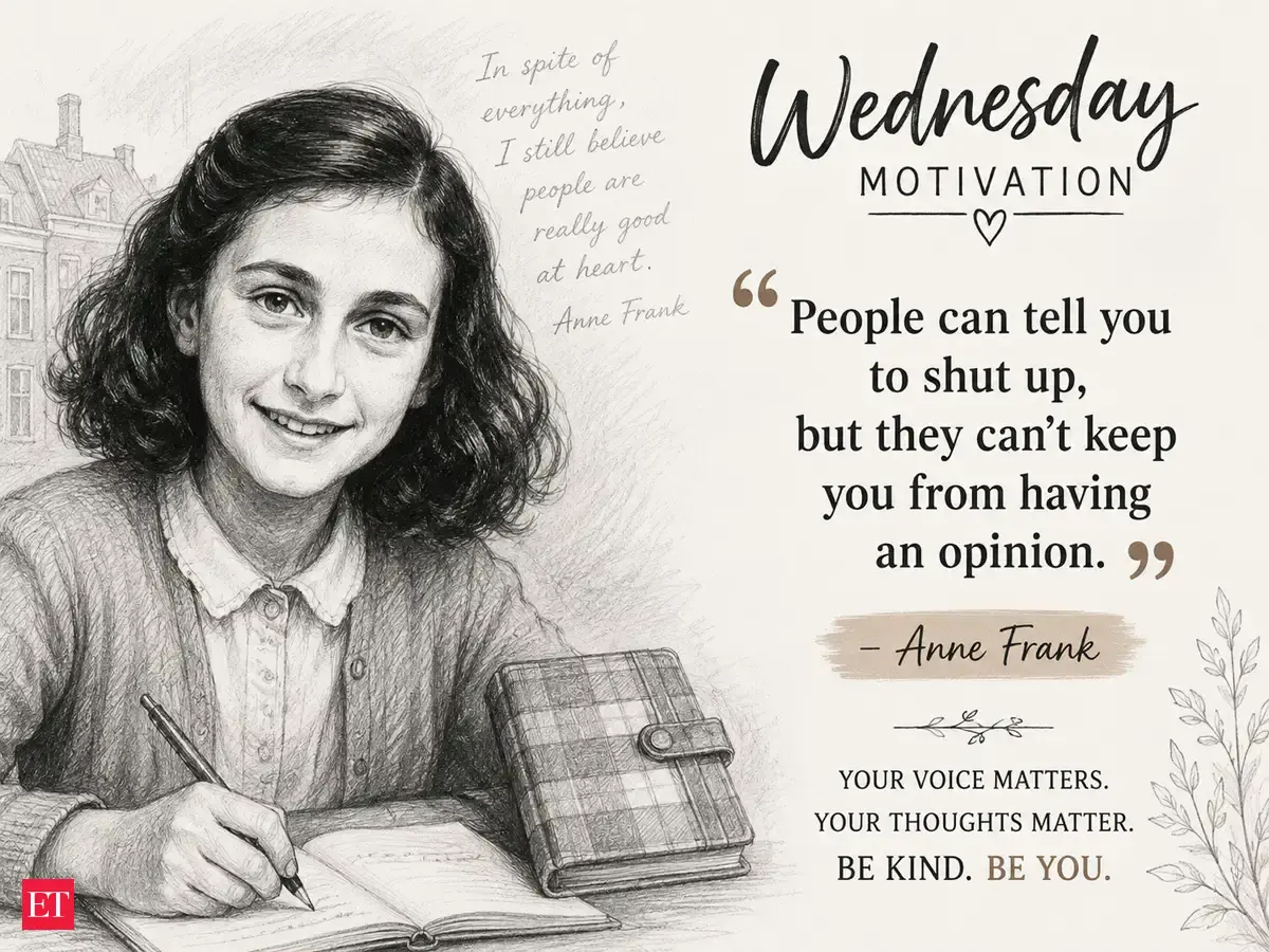 Wednesday Motivation by Anne Frank: ‘People can tell you to shut up, but they can’t…’