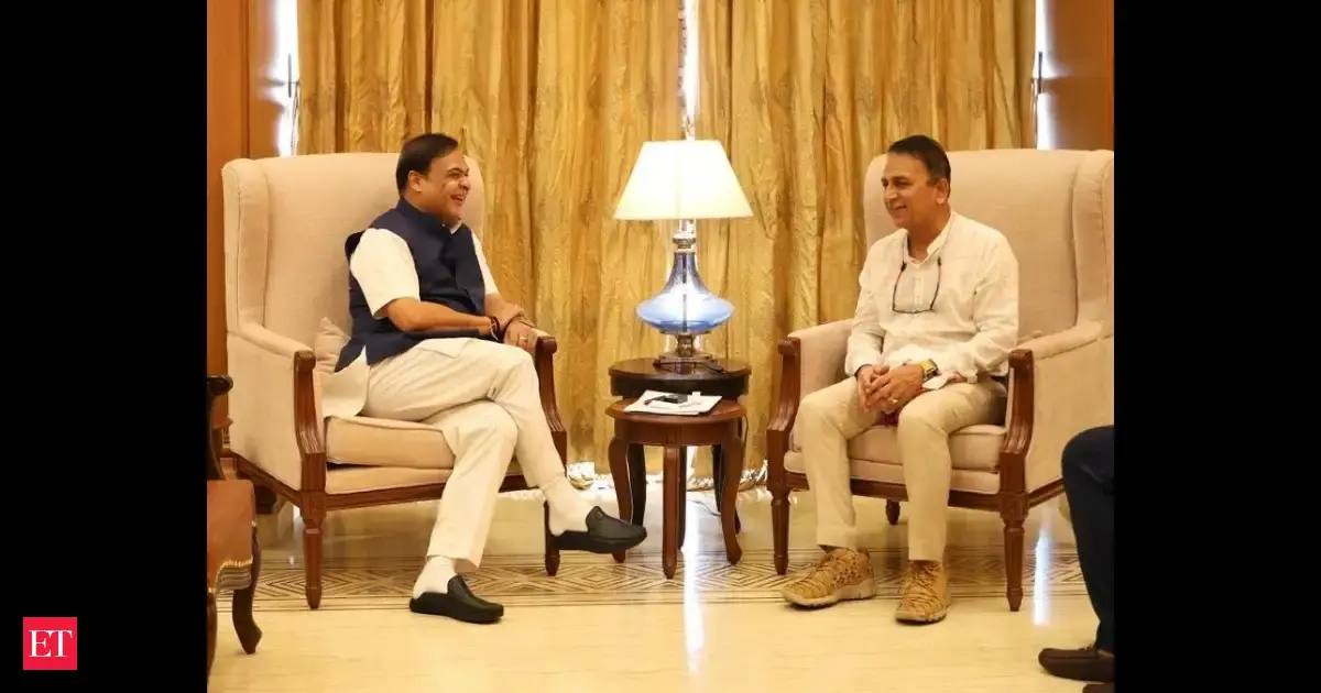 Cricket Legend Gavaskar Meets Assam Cm Sarma Proposes International Marathon For Guwahati