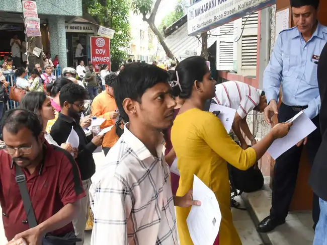 Kolkata, Jun 14 (ANI): Candidates undergo checking as they appear for the UPSC C...