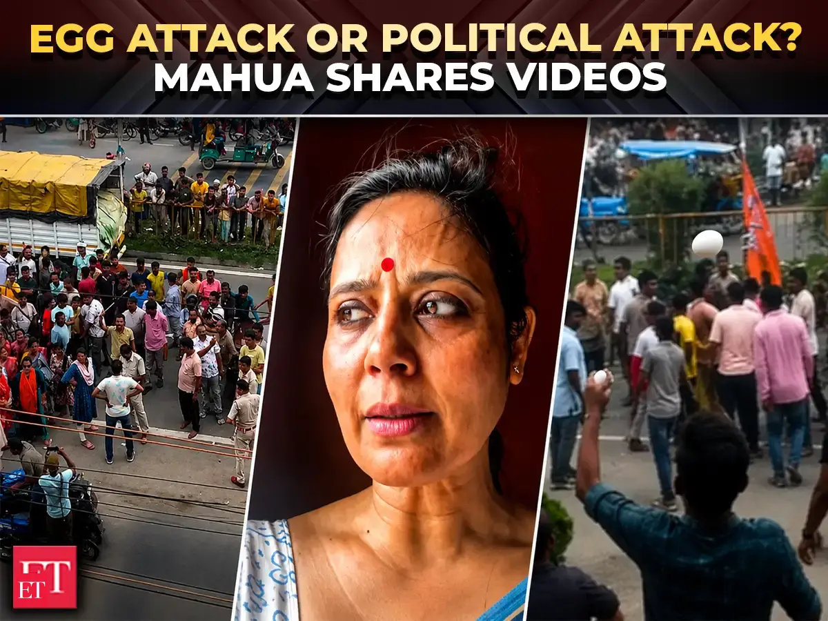 'BJP goons hurling eggs at me': Mahua Moitra shares videos, alleges Police inaction in Bengal