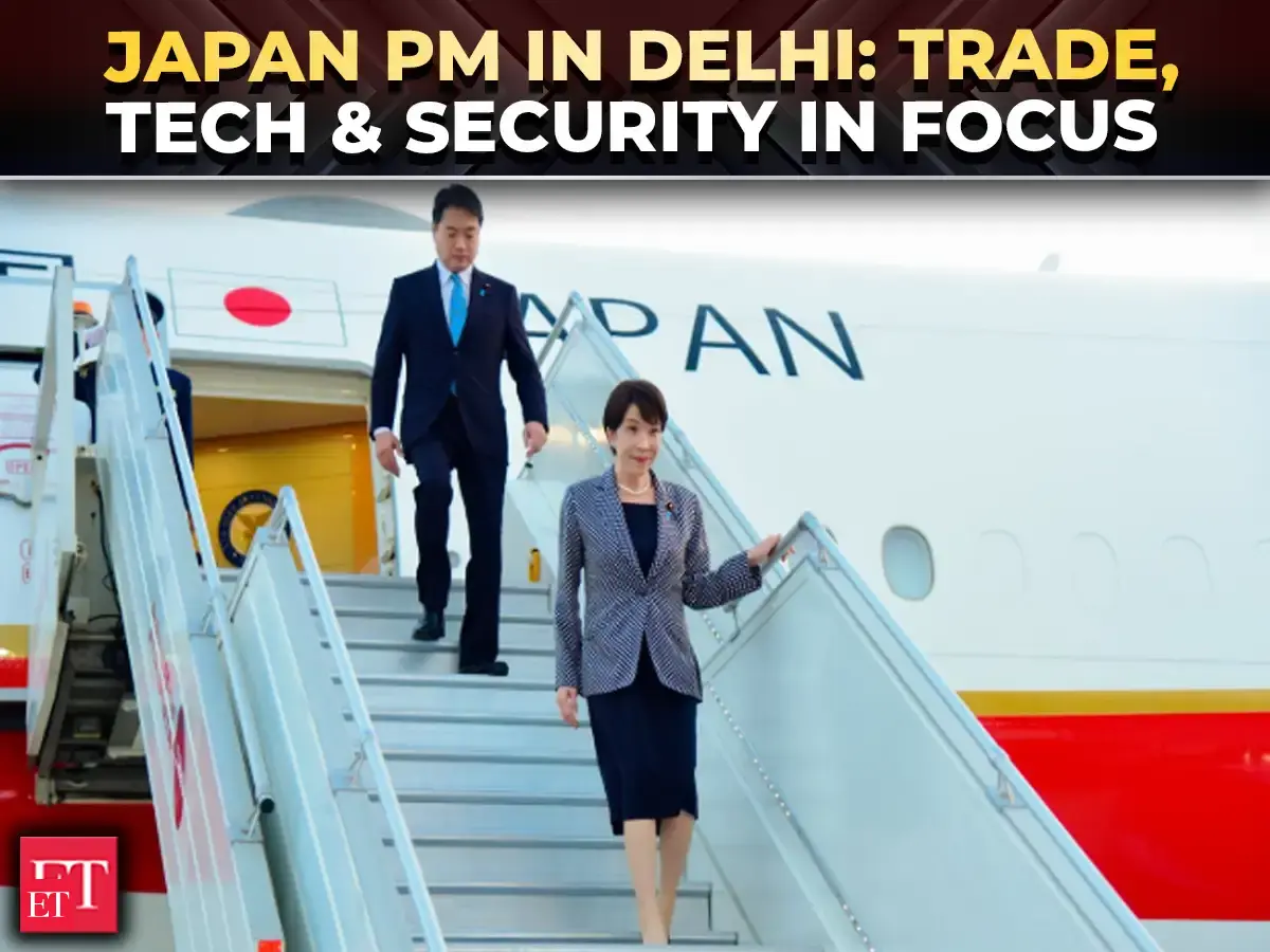 Japanese PM Sanae Takaichi arrives in In...