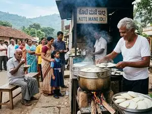 1,500 idlis a day, Rs 5 each: For 56 years, this 70-year-old Karnataka man has been cooking the iconic South Indian breakfast over traditional firewood stove. Just 2 hours from Bengaluru, his tiny shop runs on the joy of feeding people