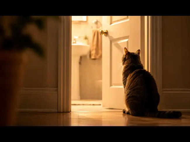 Why does your cat wait outside the bathroom door every day? Experts reveal the hidden emotional reasons most pet owners never notice