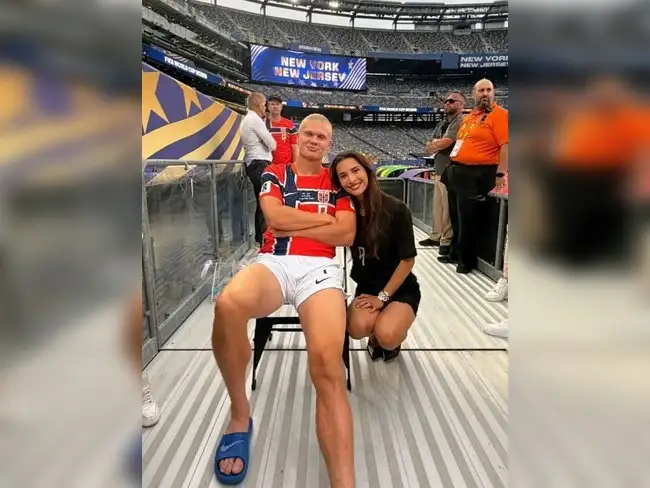 Erling Haaland and his girlfriend Isabel Haugseng Johansen