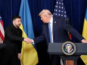 U.S. President Trump meets Ukrainian President Zelenskiy in Florida