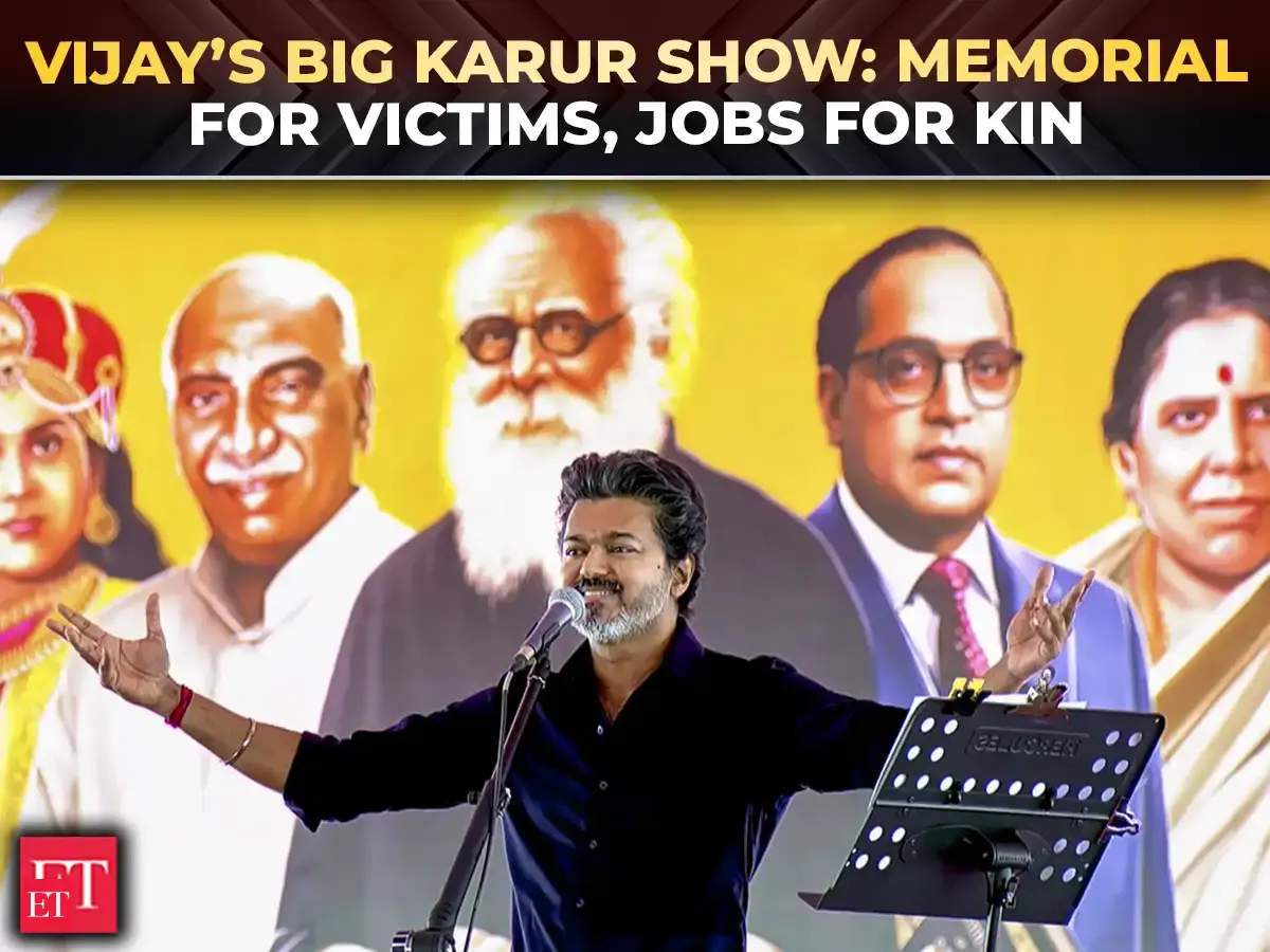 Tamil Nadu CM Vijay receives grand welcome in Karur, hands jobs to stampede victims' families