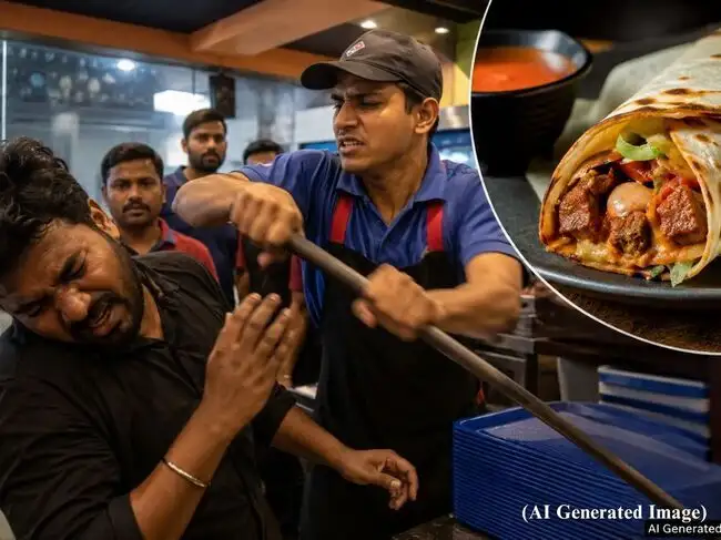 Bengaluru restaurant staff hit man on the head with a rod after food complaint: Customer wrongly served non-veg taco instead of his veg order; man lost consciousness