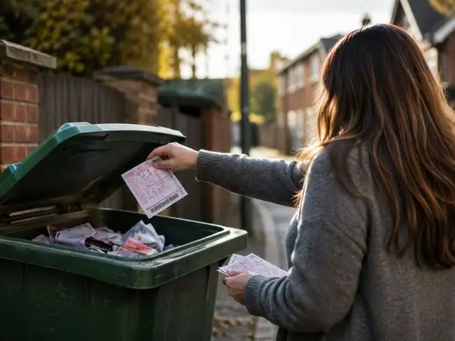 Woman claims her lottery winning ticket was thrown away after shop error (AI-generated Image)