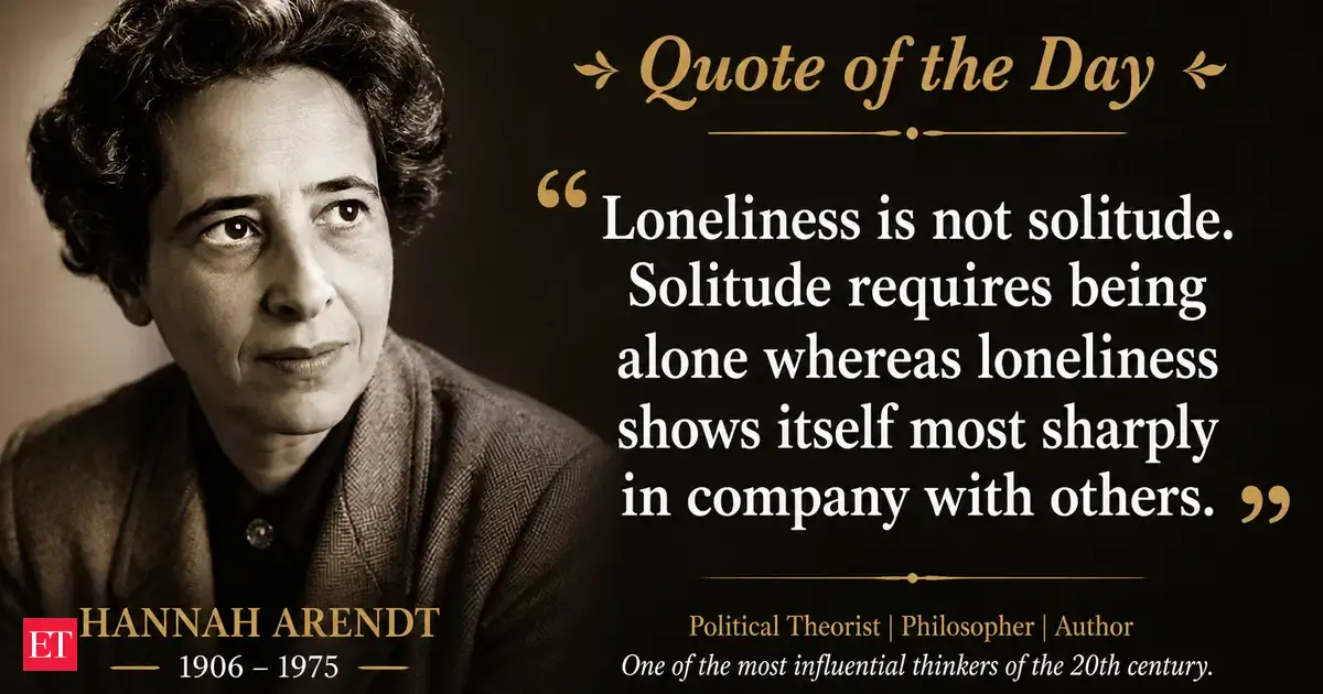 Quote of the Day by Hannah Arendt: 
