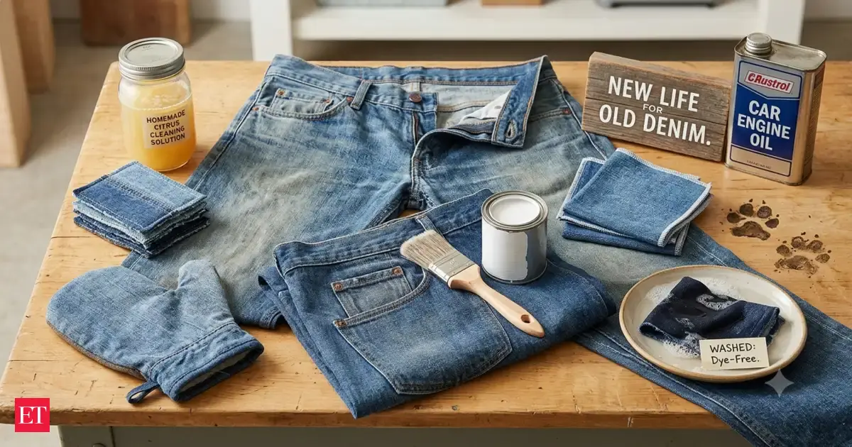 Before you throw away your old jeans, cleaning experts say you can try these tips and tricks to turn them into household essentials - life hacks on how to reuse denim jeans