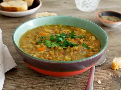 Lentil Soup with Salad