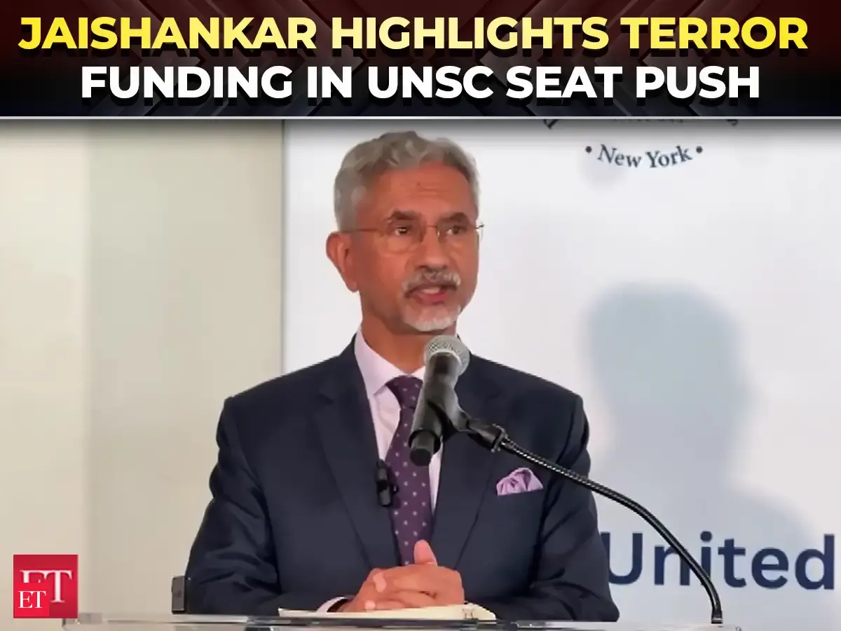 Jaishankar calls for crackdown on terror funding as India launches UNSC non-permanent seat bid