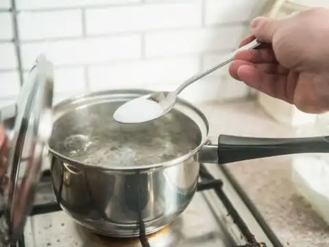 Salt And Hot Water