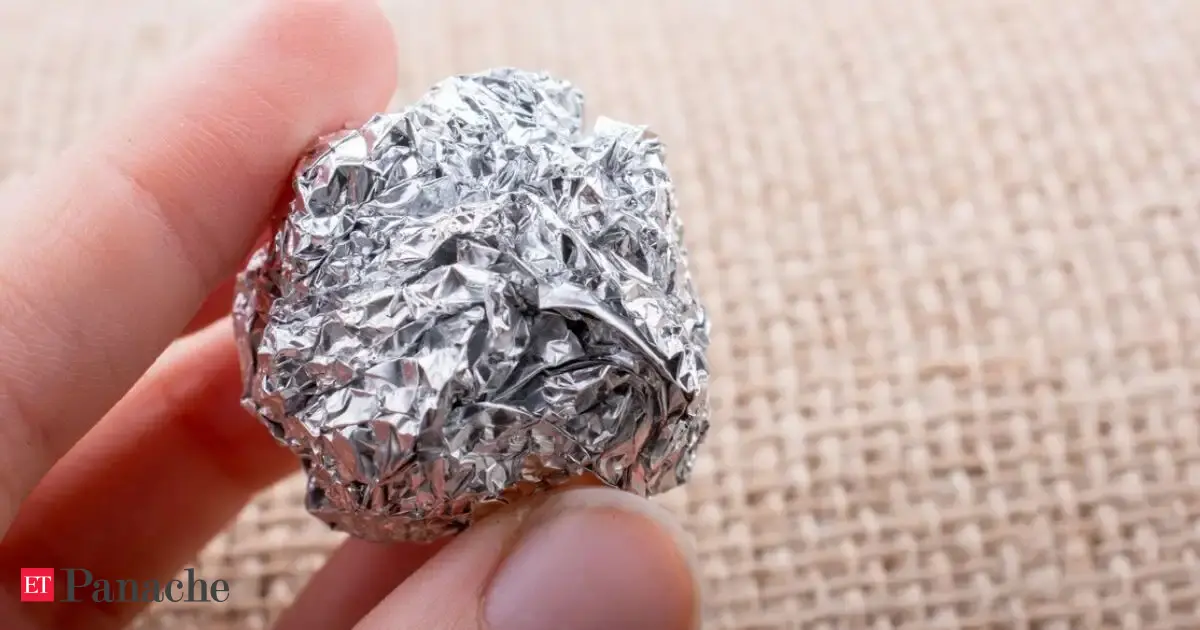 Many people put aluminium foil balls in wardrobes. It solves a common clothing problem