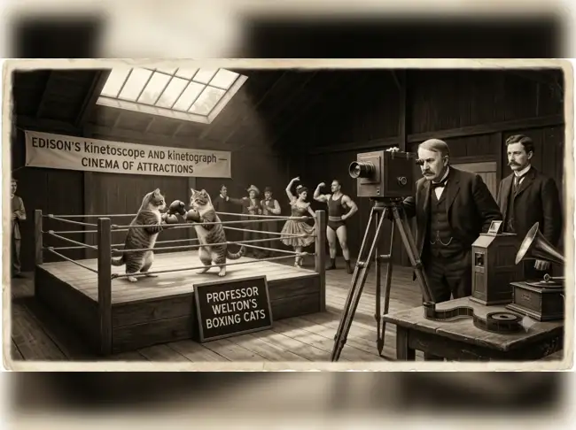 The Internet or TikTok didn't invent cat videos, Thomas Edison beat it by 130 years