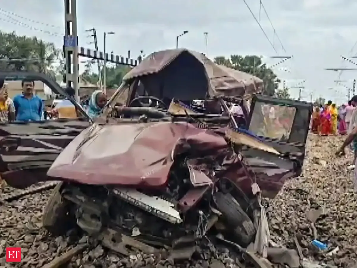 Five killed as train hits school van, bicycle at Murshidabad level crossing; gateman arrested