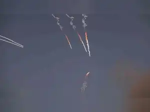 Iranian missiles are launched from a location given as Tehran
