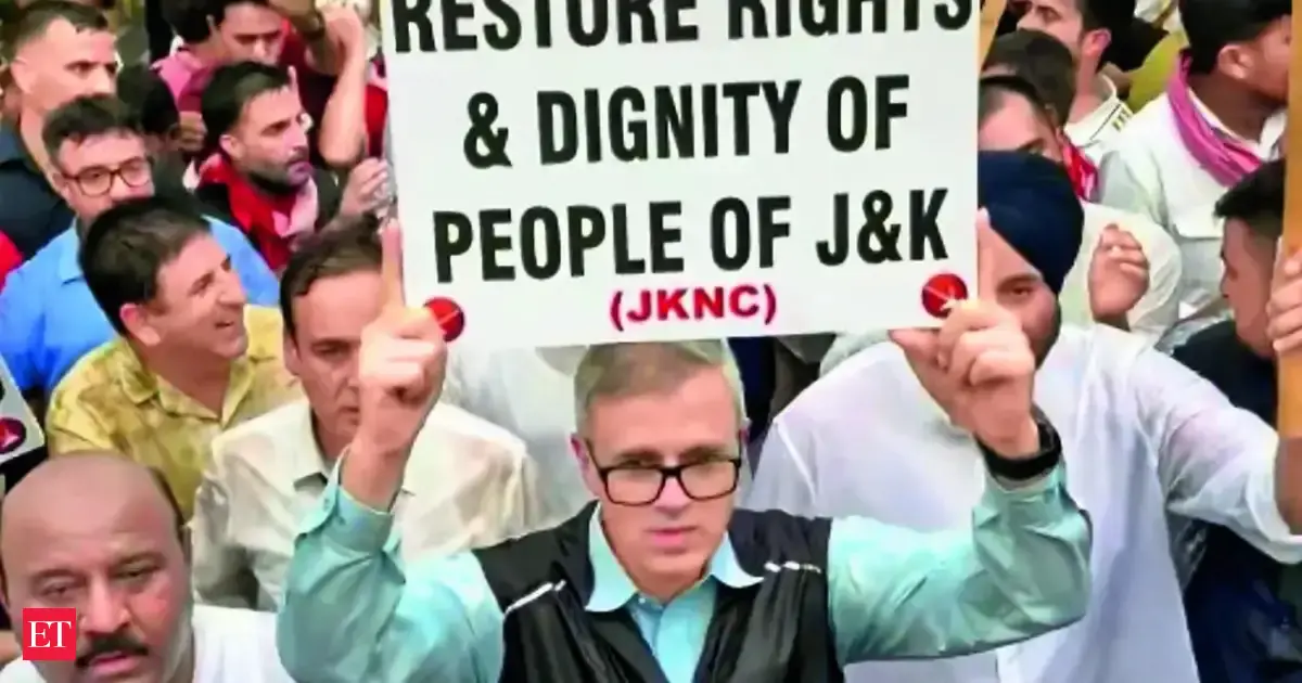 NC protests in Delhi, demands Centre honour promise on J&K statehood restoration