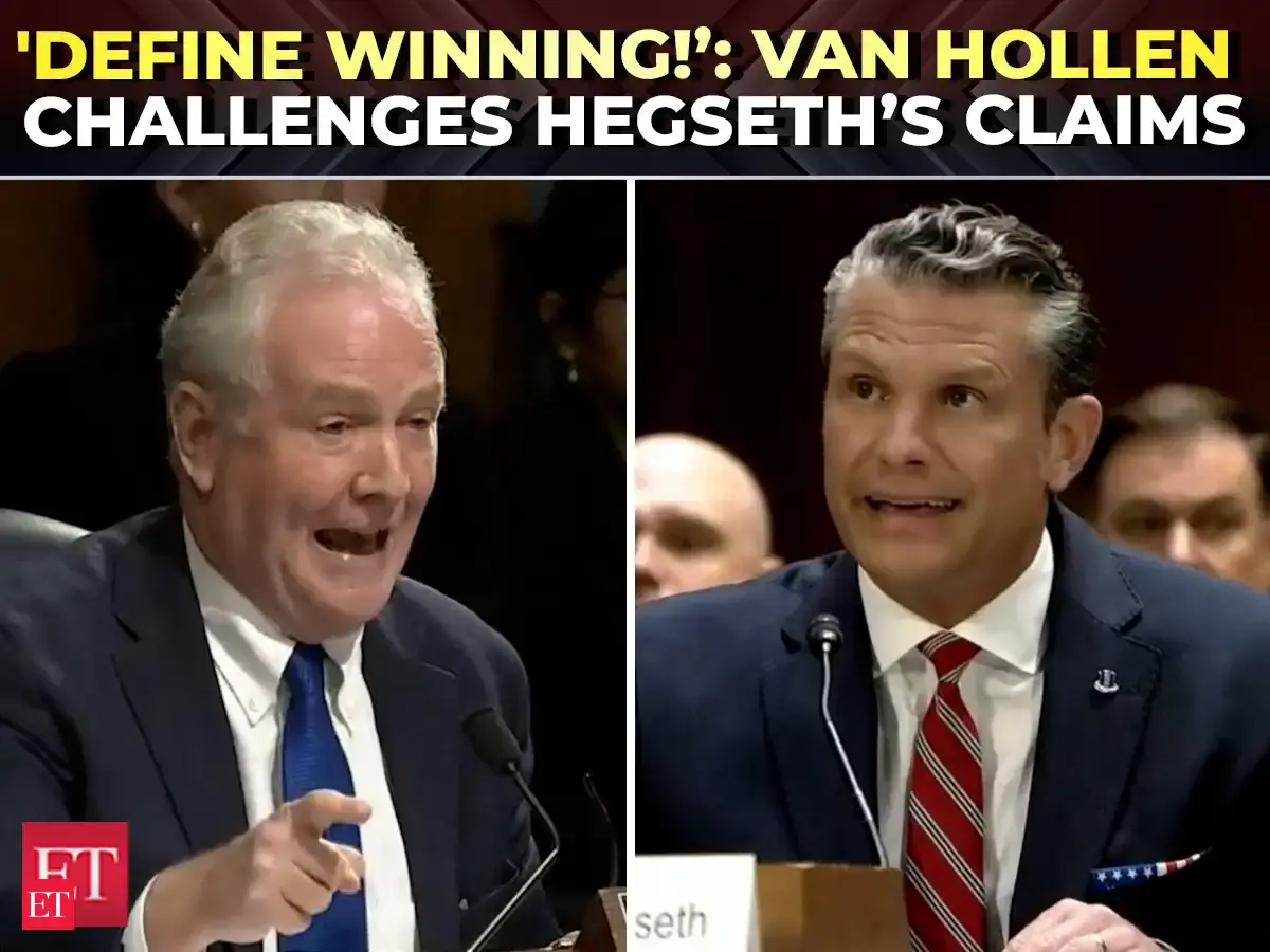 ‘Winning war means the war is over but…’: Van Hollen vs Hegseth erupts over ongoing Iran conflict