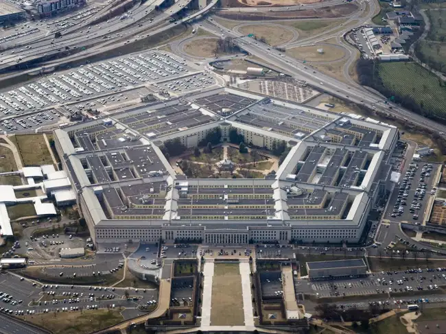 Aerial view of the Pentagon is seen in Washington