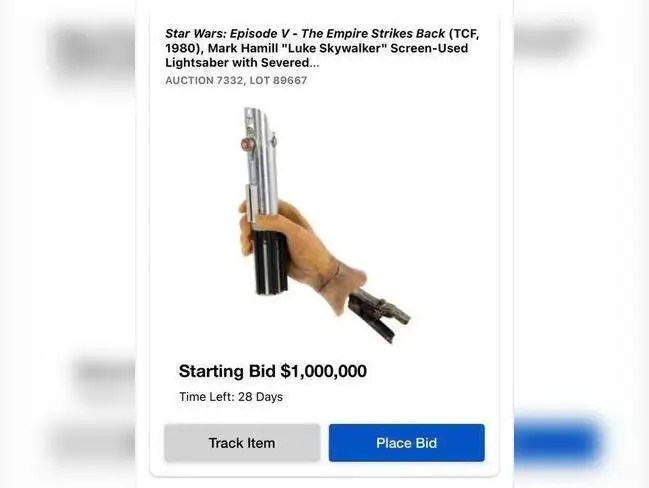 Mark Hamill Cloud City lightsaber